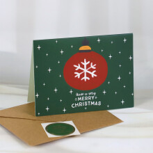 Kerstkaartenset met enveloppen en stickers (12 stuks)