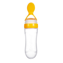 Toddler food supplement bottle set silicone squeeze spoon