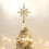 Décoration de sapin étoile dorée 4D à paillettes 1