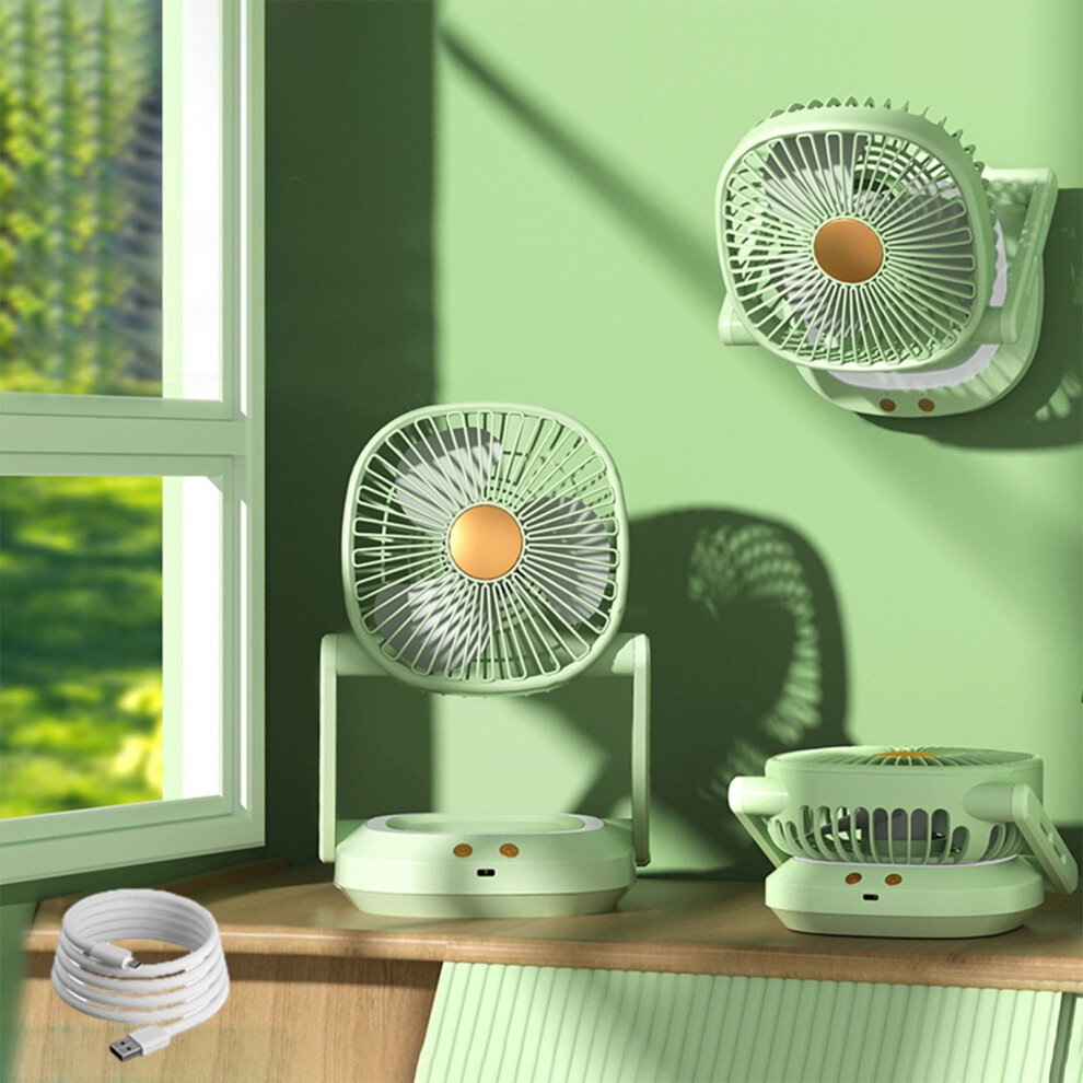 Yanhaigong Mini Usb Desk Fan 180 Tilt Rechargeable 969218141601