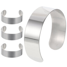 Edelstahl-Armbandrohlinge, verstellbare Manschetteneinlagen 304