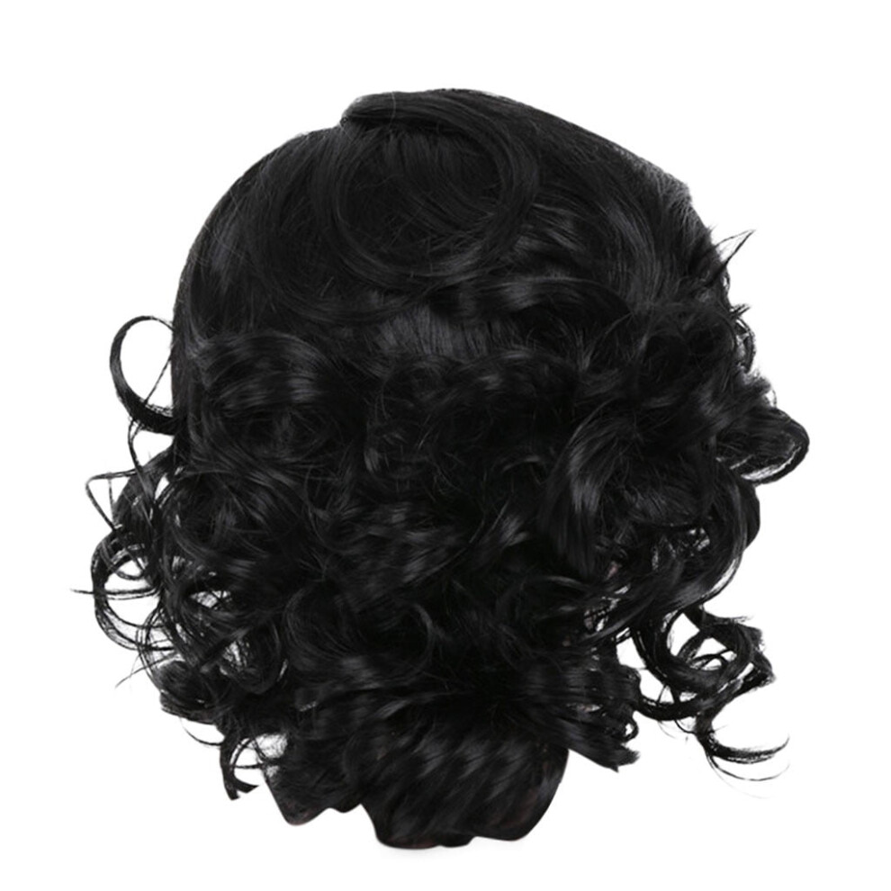 ZENMELE black synthetic curly long wig women