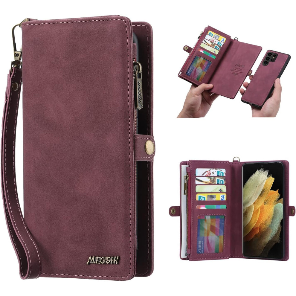 Samsung S23 Ultra Wallet Case Leather Flip With Card Slots 301029252594