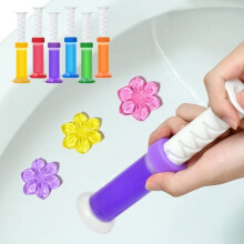 Gel désodorisant pour toilettes Willkey parfum fleurs fraîches, paquet de 6
