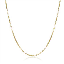 18K Yellow Gold Cable Chain Necklace for Women