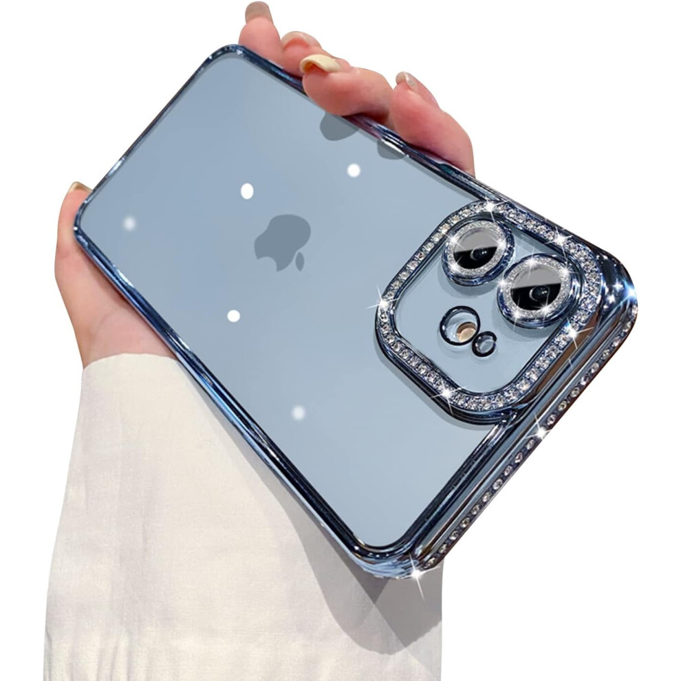 Iphone 12 Case Glitter Crystal Camera Protector 6.1 Blue 301029230943