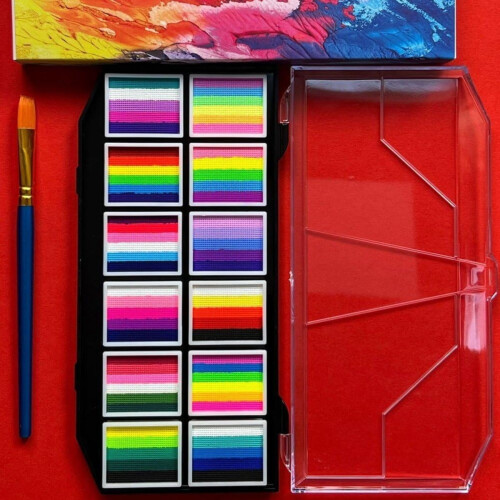 YZhouD face paint kit water-based split cake palette 12 1