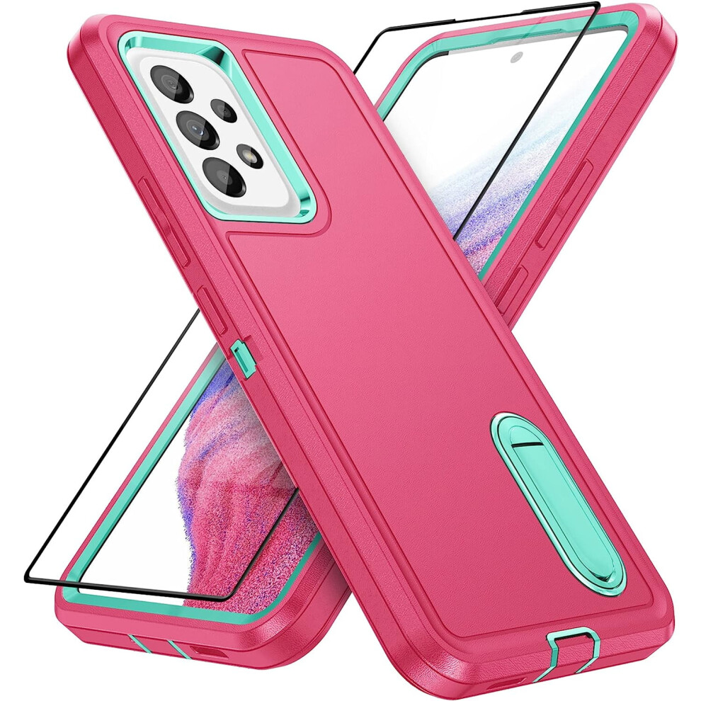 Samsung Galaxy A53 5G Case Shockproof With Kickstand Aqua Blue 301029246289