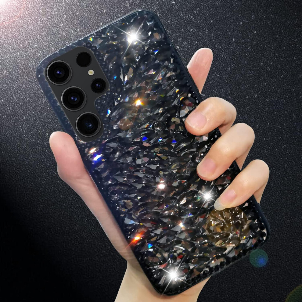 Samsung Galaxy S23 Ultra Clear Bumper Case With 3D Glitter 301029252402