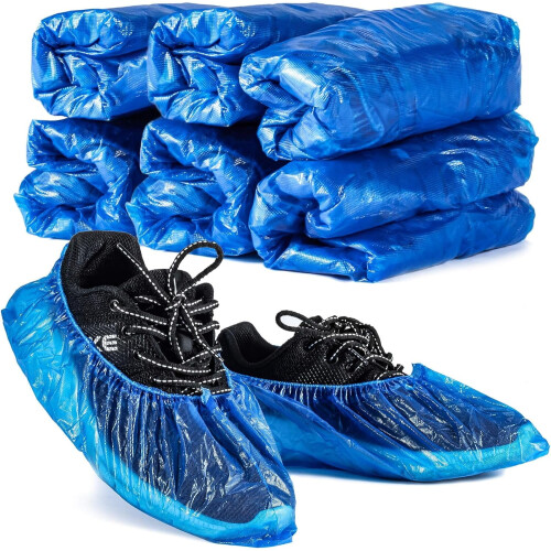 Copriscarpe in plastica impermeabili YZhouD, 100 pezzi
