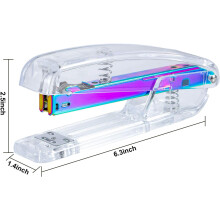 Grapadora acrílica YZhouD transparente, 1000 grapas 26/6