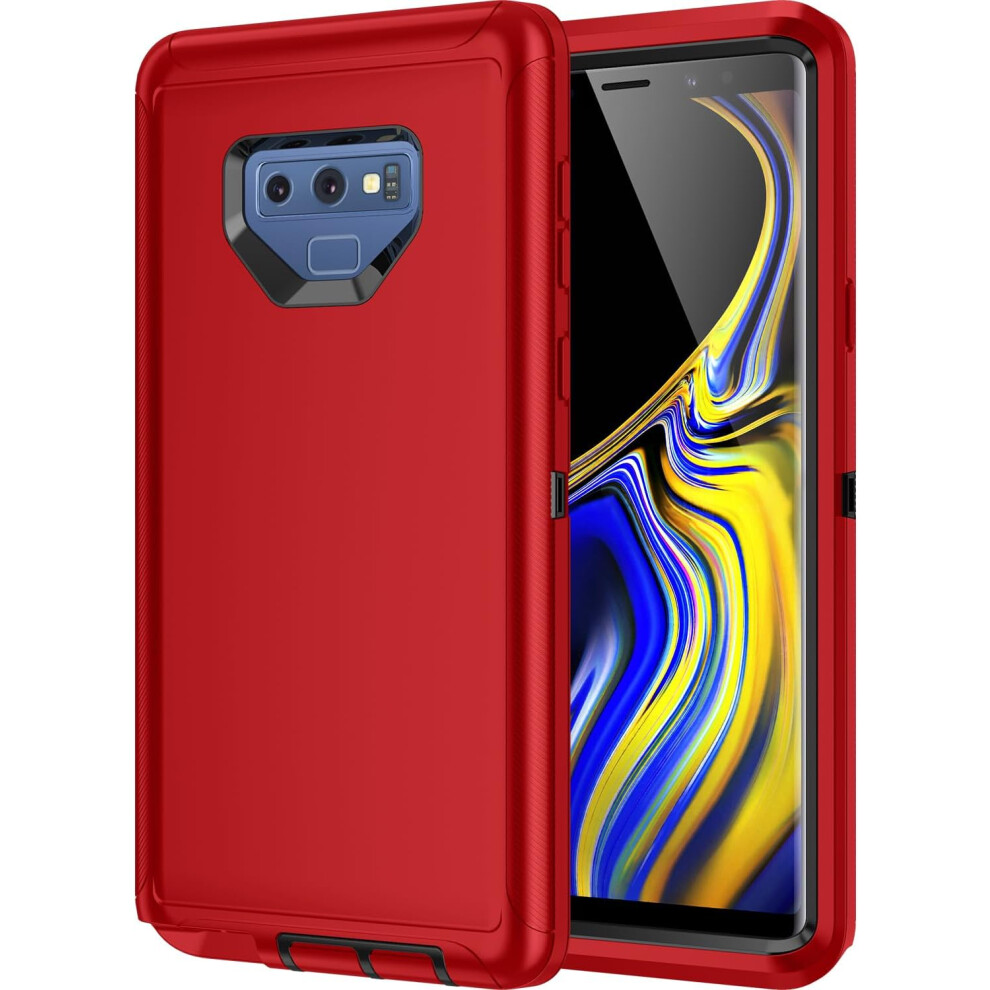Galaxy Note 9 Case Shockproof 3-Layer Red Black Black,Red 301029230684
