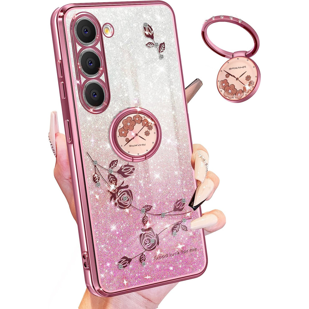 Samsung Galaxy S23 Case Glitter Flower Design 6.1 Inch 301029241710
