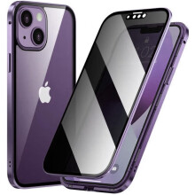 iPhone14Plus anti-kiggeri cover med magnetisk glas og