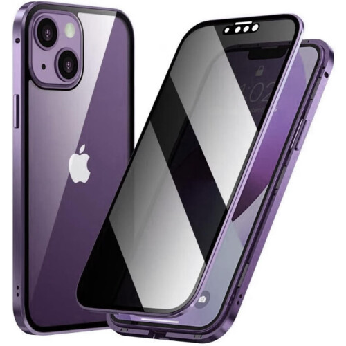 iPhone14Plus anti-kiggeri cover med magnetisk glas og