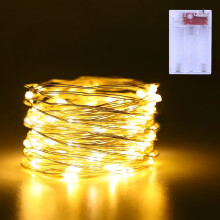 Luzes de fada YZhouD, alimentadas por bateria, pacote com 2 unidades, 5 metros (16,4 pés), 50 LEDs.