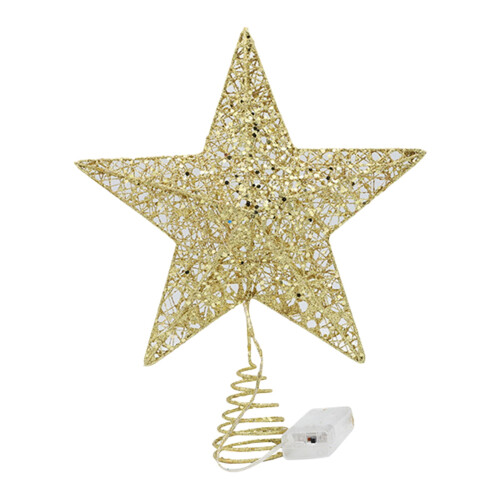 Étoile dorée pour sapin de Noël, 10 cm 1