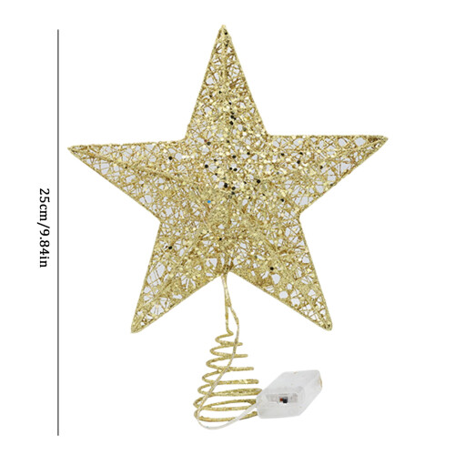 Étoile dorée pour sapin de Noël, 10 cm 2