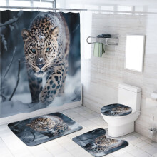 Tacar Cuirtíní Cithfholcadáin Leopard le Rugaí Neamhshleamhnacha 72x72 Orlach