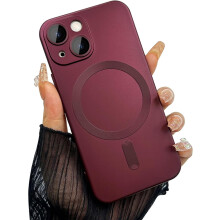 iPhone13Mini cover mat, blødt metallisk vinrødt