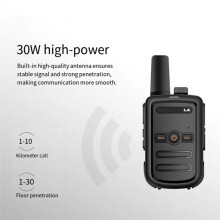 PT858 Portable Walkie Talkie Long Range 16-Channel Two-Way Radio for Hiking Camping Travelling Emergency Ham Radio (EU)