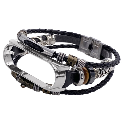 Viflosae Leather-Beading Bracelet Strap for Mi 6 1