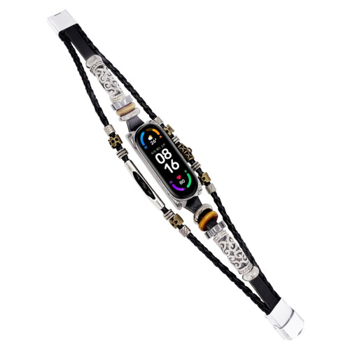 Viflosae Leather-Beading Bracelet Strap for Mi 6 2