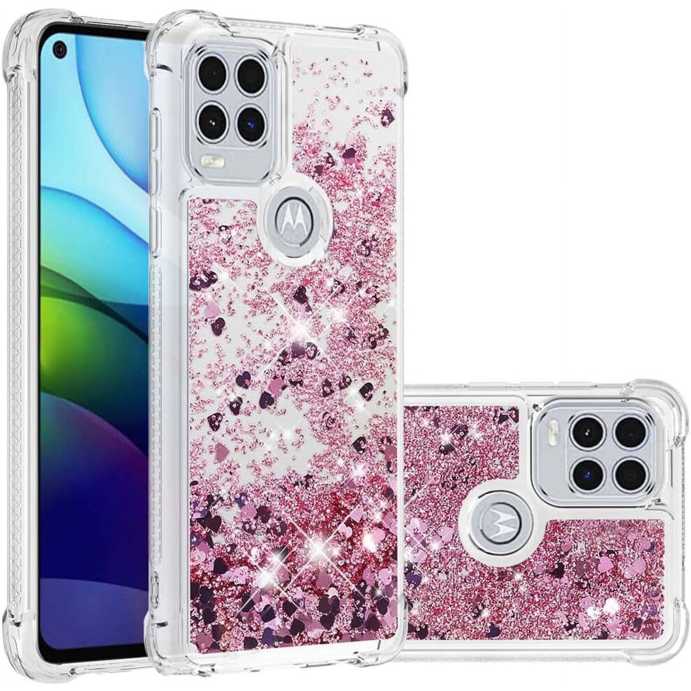 Glitter Liquid Case For Moto G Stylus 2021 5G Rose Gold 301029232343