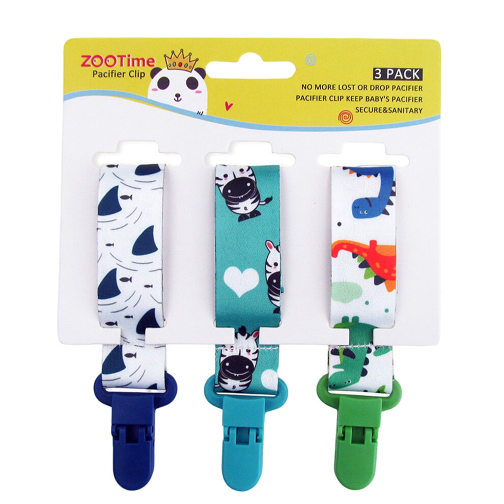 Baby Pacifier Clips Set - Universal Holder, 3 pcs