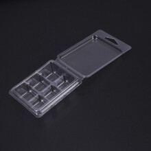 100 Packs Wax Melt Clamshells Molds Square, 6 Cavity Clear Plastic Tray for Candle-Making & Soap