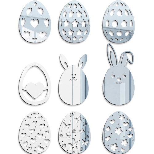 Easter mirror stickers removable acrylic home decor kids