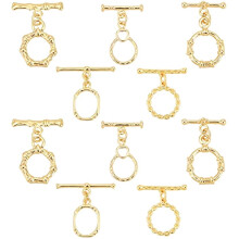 18K Gold Hollow Toggle Clasp 10 Sets