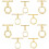 18K Gold Hollow Toggle Clasp 10 Sets 1