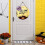 Halloween træ velkomstskilt orange sort vintage 2