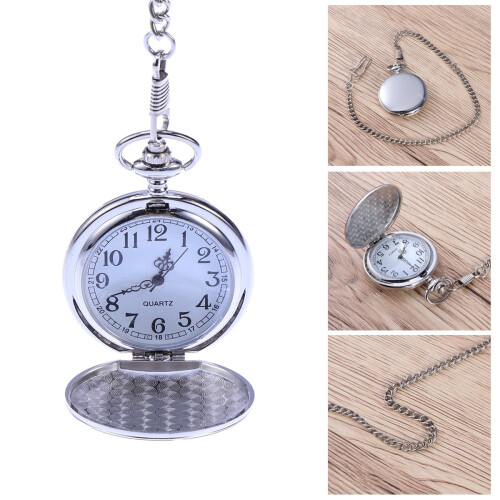 Vintage Mechanical Pocket Watch for Men with Chain