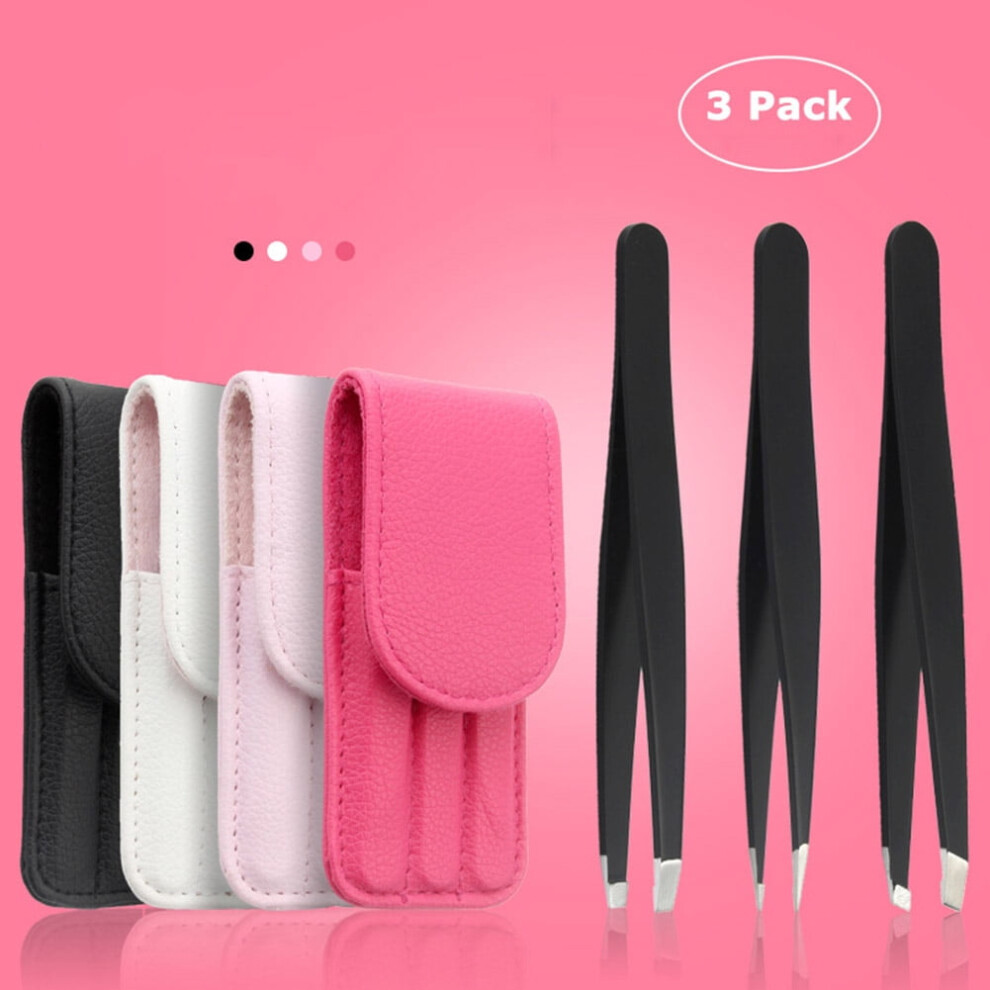 Aurora Trade eyebrow tweezers set stainless steel 3 pcs
