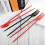 Portable Black and Red Disposable Chopsticks and Fork Set 7