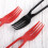 Portable Black and Red Disposable Chopsticks and Fork Set 8