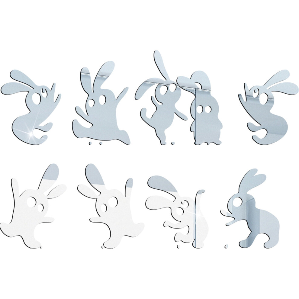 Easter Wall Stickers Rabbit Acrylic Home Decoration Set 969218146576