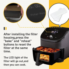 20 St Air Fryer Ersättningsfilter för Instant 6QT Luktborttagande Luftfilter för Instant 6QT
