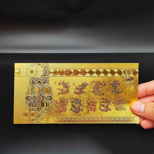 Dragon Year commemorative note gold plated 1 piece