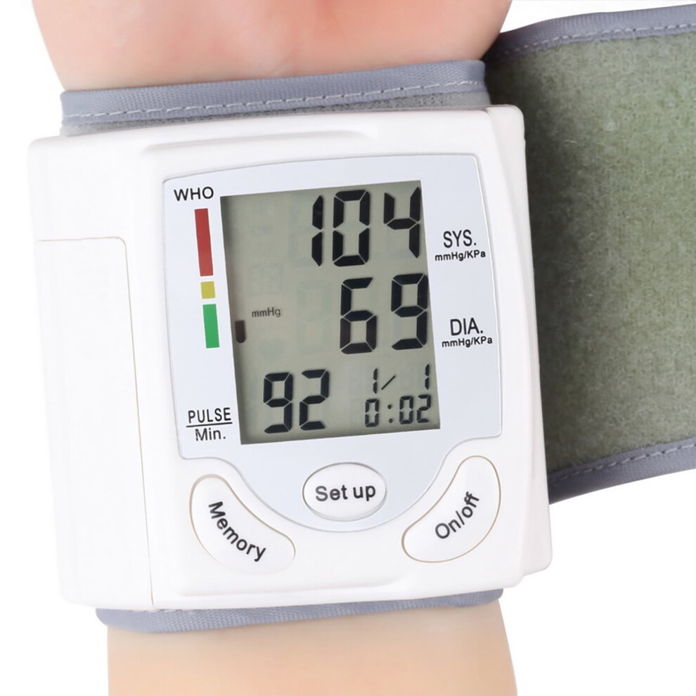 Blood Pressure Monitor Wrist Cuff Automatic Digital with