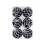 Halloween Ball Ornaments Black Hand-Painted 6 pcs 1
