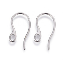 Ganchos de brinco em aço inoxidável 304, 20 unidades, 22 x 12 x 1 mm