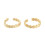 Brass Cuff Rings Gold Plated 5 pcs Size 6 1