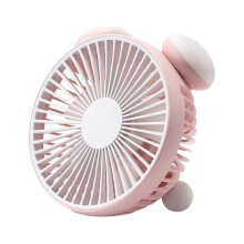AURIGATE Mini ventilatore portatile USB, ventilatore portatile per casa ed esterni con luce notturna e sveglia a forma di orologio