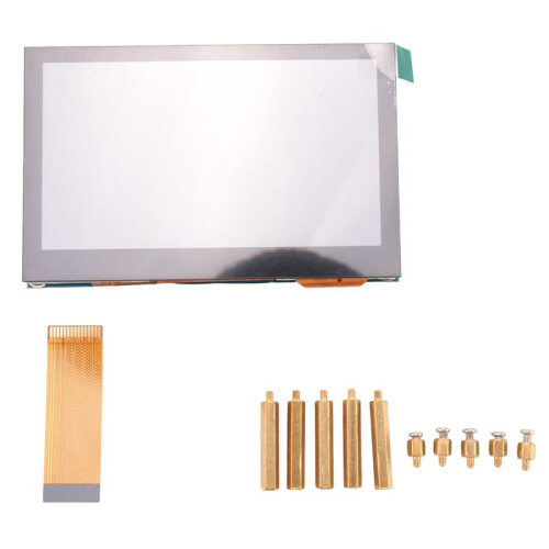 Waveshare ÉCran LCD 4.3 Pouces  pour Raspberry Pi 4B/3B +/3A +/3B/2B/B +/A + Moniteur à éCran Tactile Capacitif IPS 800X480