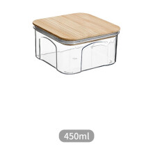 YANHAIGONG Transparente Küchenbehälter mit Holzdeckeln, große Vorratsbehälter für Lebensmittel, kompatibel mit YANHAIGONG verschlossenen