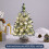 23.6 Inch White Pre-lit Flocked Mini Christmas Tree 5