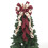 Christmas tree topper buffalo plaid red black white handmade 7